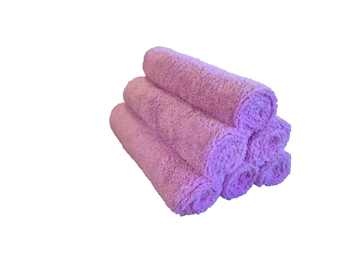 Purple Premium Knitted Microfibre TOWEL- 30 PACK