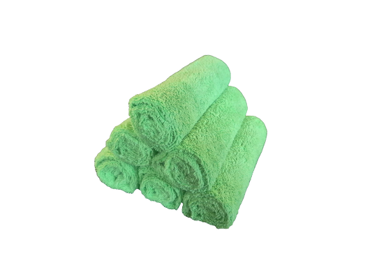 Green Premium Knitted Microfibre TOWEL- 30 PACK