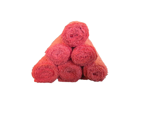 Orange Premium Knitted Microfibre TOWEL- 30 PACK