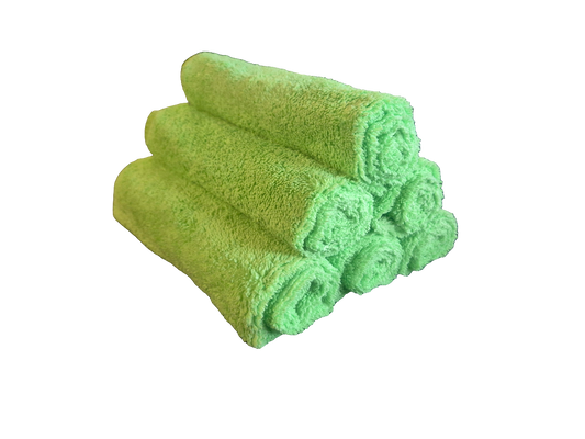 Green Premium Knitted Microfibre TOWEL- 30 PACK