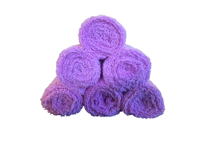 Purple Premium Knitted Microfibre TOWEL- 30 PACK