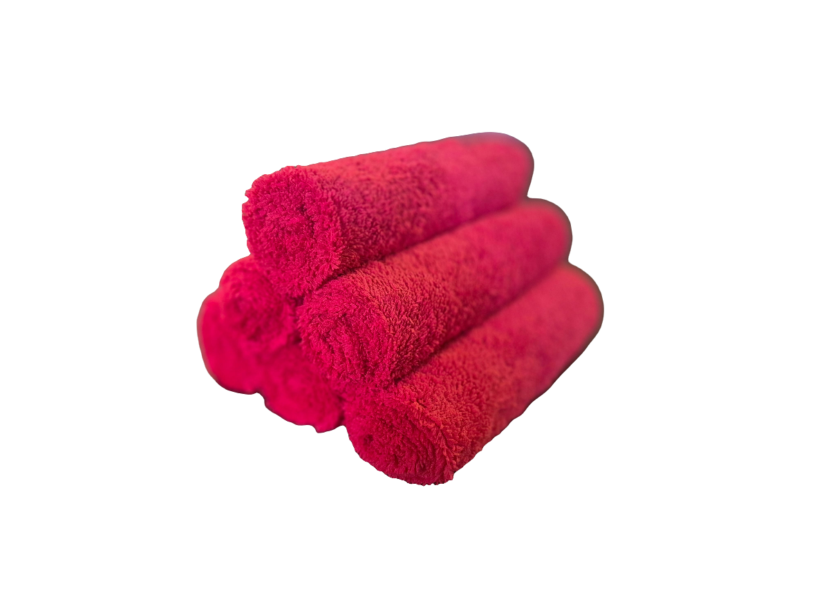 Red Premium Knitted Microfibre TOWEL- 30 PACK