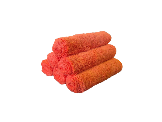 Orange Premium Knitted Microfibre TOWEL- 30 PACK
