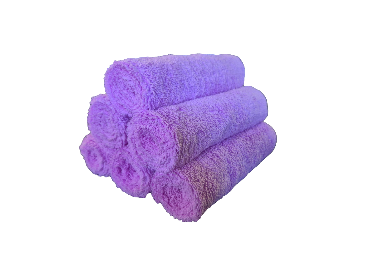 Purple Premium Knitted Microfibre TOWEL- 30 PACK