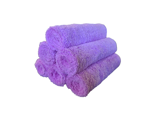Purple Premium Knitted Microfibre TOWEL- 30 PACK