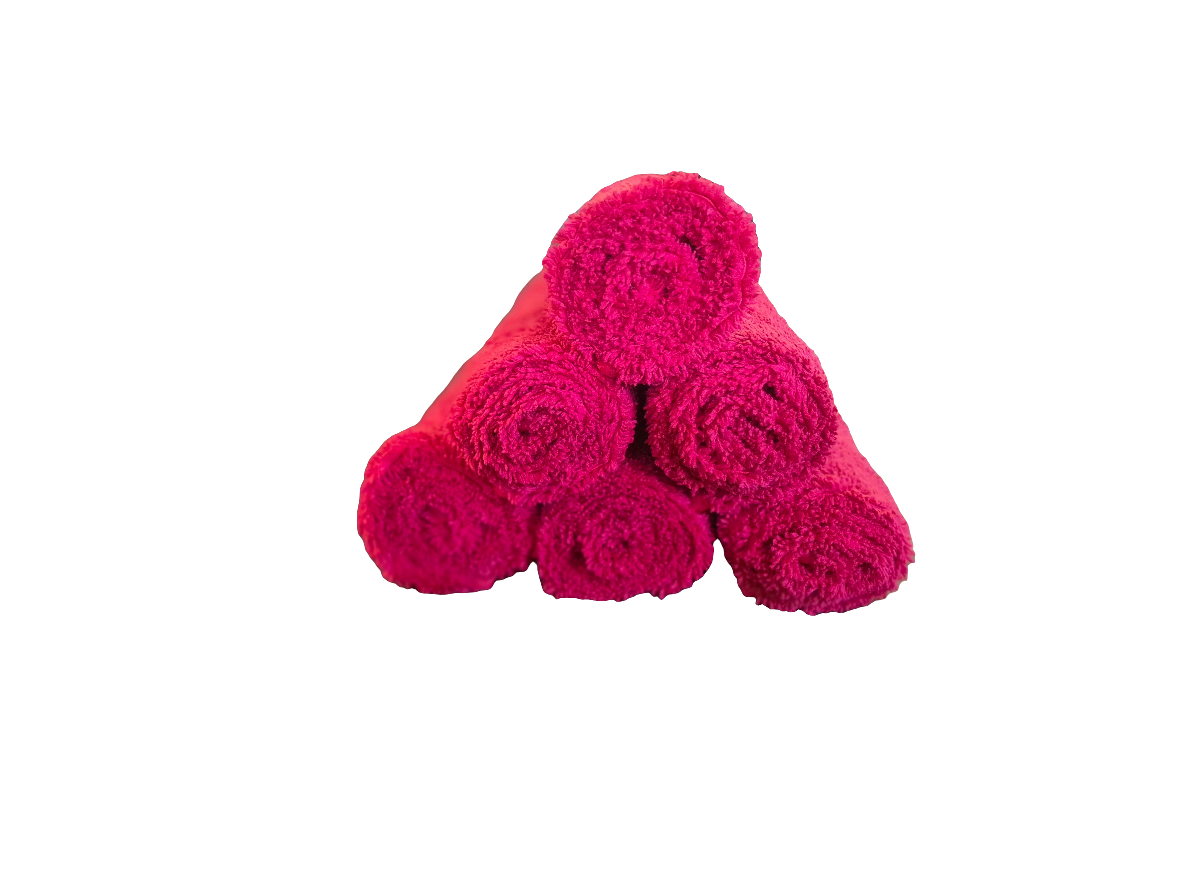 Red Premium Knitted Microfibre TOWEL- 30 PACK
