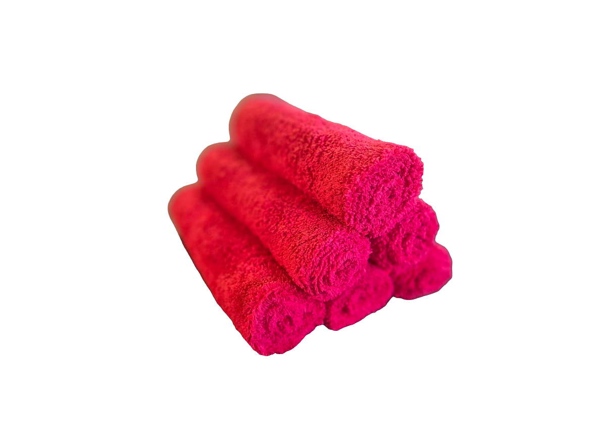 Red Premium Knitted Microfibre TOWEL- 30 PACK