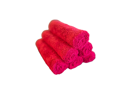 Red Premium Knitted Microfibre TOWEL- 30 PACK