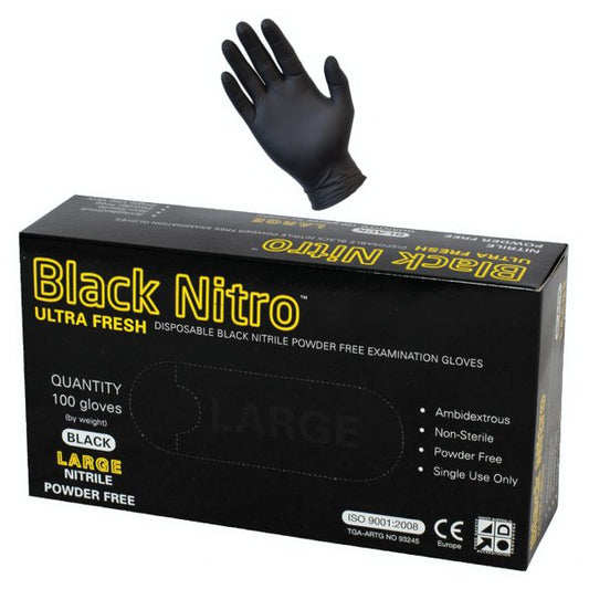 Black Nitrile Gloves 100pk - EXTRA LARGE